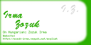 irma zozuk business card